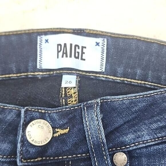 Paige Verdugo Ankle Jeans Low Rise Skinny Blue Denim Medium Wash Women's 26. - Picture 5 of 6